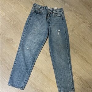 Stradivarius Distressed Blue Jeans
